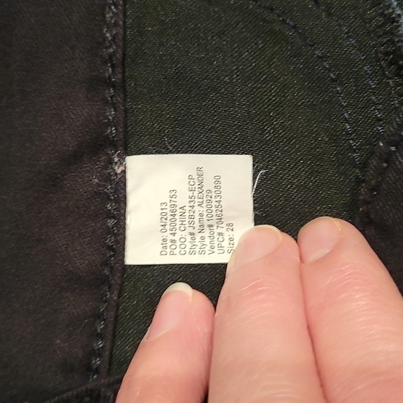 3/$30 JESSICA SIMPSON Black Two-tone Stripe Skinny Lowrise Alexander Ankle Jeans - Picture 6 of 10